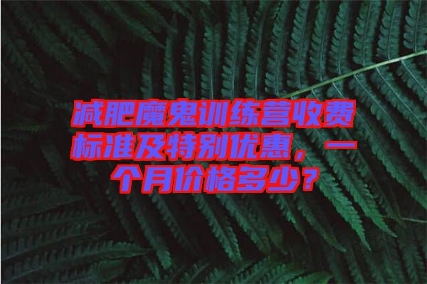 減肥魔鬼訓(xùn)練營收費(fèi)標(biāo)準(zhǔn)及特別優(yōu)惠，一個月價格多少？
