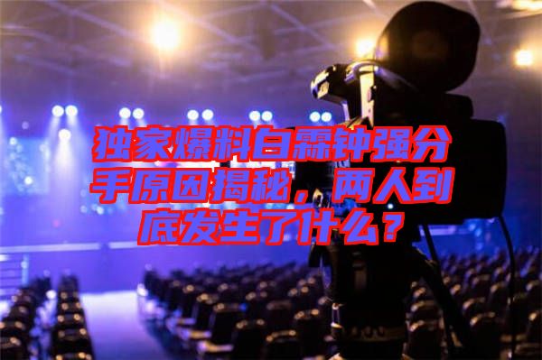 獨(dú)家爆料白霖鐘強(qiáng)分手原因揭秘，兩人到底發(fā)生了什么？
