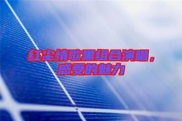 紅塵情歌黑組合演唱，感受的魅力
