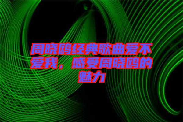 周曉鷗經(jīng)典歌曲愛不愛我，感受周曉鷗的魅力