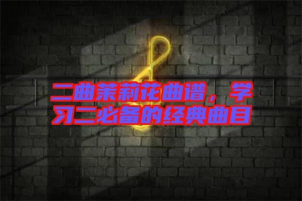二曲茉莉花曲譜，學(xué)習(xí)二必備的經(jīng)典曲目