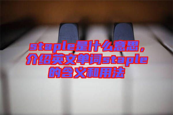 staple是什么意思，介紹英文單詞staple的含義和用法