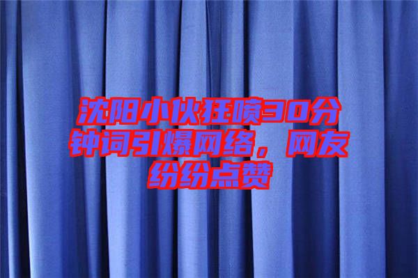 沈陽小伙狂噴30分鐘詞引爆網(wǎng)絡(luò)，網(wǎng)友紛紛點贊