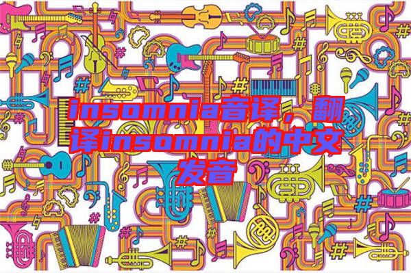 insomnia音譯，翻譯insomnia的中文發(fā)音