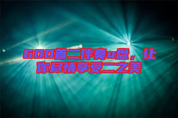 600首二伴奏u盤，讓你盡情享受二之美