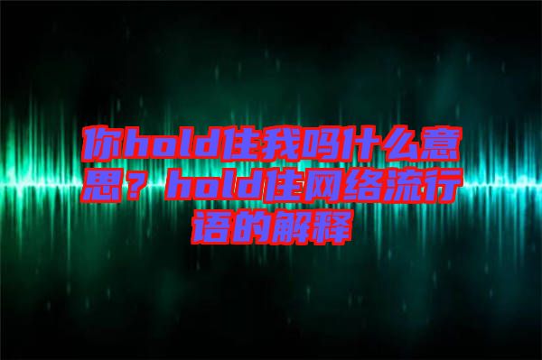你hold住我嗎什么意思？hold住網(wǎng)絡(luò)流行語的解釋