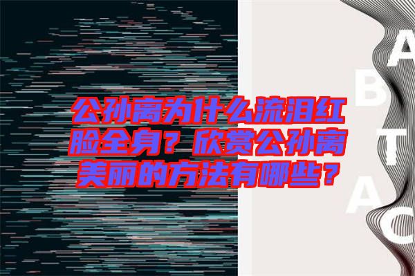 公孫離為什么流淚紅臉全身？欣賞公孫離美麗的方法有哪些？