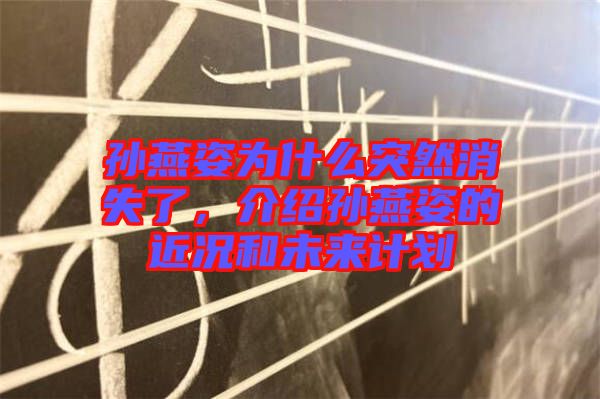 孫燕姿為什么突然消失了，介紹孫燕姿的近況和未來計劃