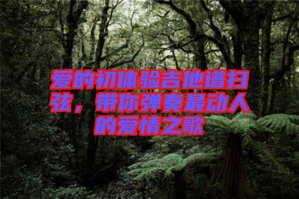愛的初體驗(yàn)吉他譜掃弦，帶你彈奏最動(dòng)人的愛情之歌