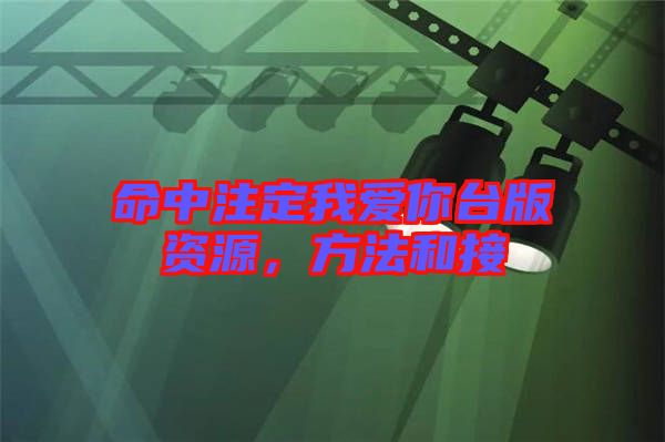 命中注定我愛你臺版資源，方法和接