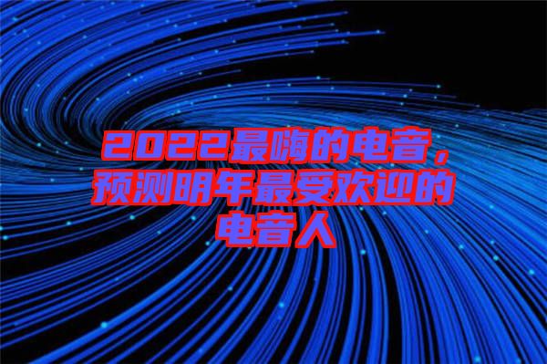 2022最嗨的電音，預(yù)測(cè)明年最受歡迎的電音人