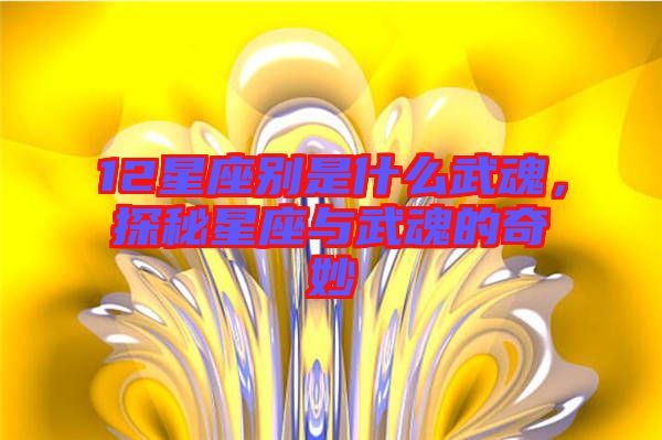 12星座別是什么武魂，探秘星座與武魂的奇妙