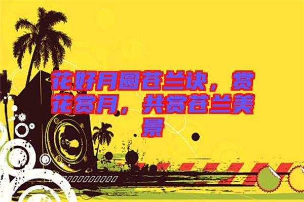 花好月圓蒼蘭訣，賞花賞月，共賞蒼蘭美景