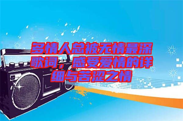 多情人總被無情最深歌詞，感受愛情的詳細(xì)與苦澀之情