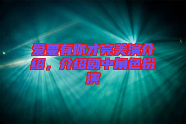 愛要有你才完美演介紹，介紹劇中角色扮演