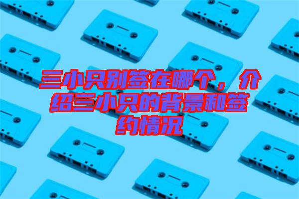 三小只別簽在哪個(gè)，介紹三小只的背景和簽約情況