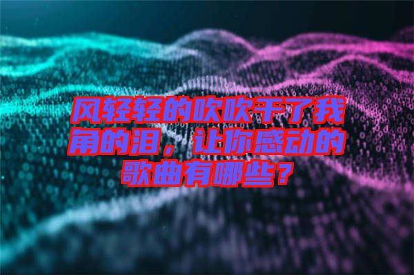 風(fēng)輕輕的吹吹干了我角的淚，讓你感動的歌曲有哪些？