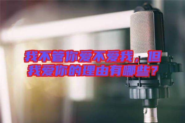 我不管你愛(ài)不愛(ài)我，但我愛(ài)你的理由有哪些？