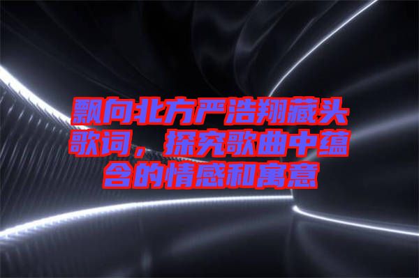 飄向北方嚴(yán)浩翔藏頭歌詞，探究歌曲中蘊(yùn)含的情感和寓意