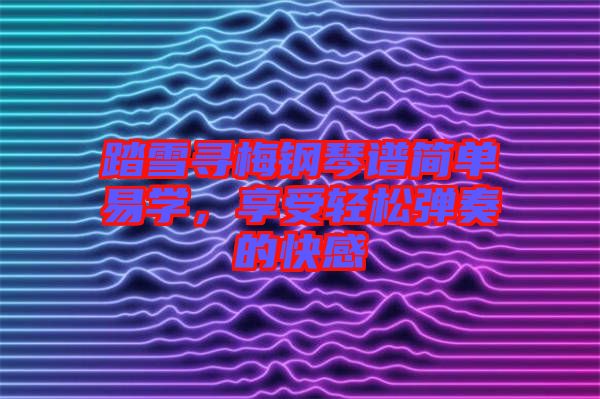 踏雪尋梅鋼琴譜簡單易學(xué)，享受輕松彈奏的快感