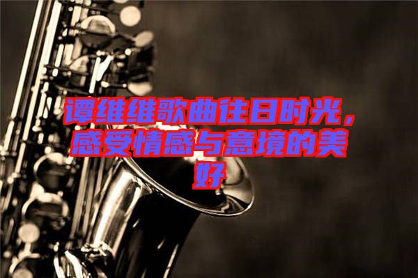 譚維維歌曲往日時(shí)光，感受情感與意境的美好