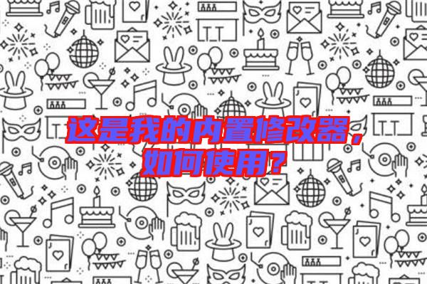 這是我的內(nèi)置修改器，如何使用？