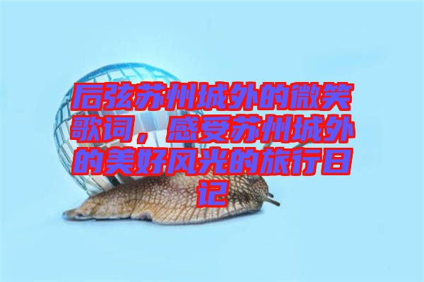 后弦蘇州城外的微笑歌詞，感受蘇州城外的美好風(fēng)光的旅行日記