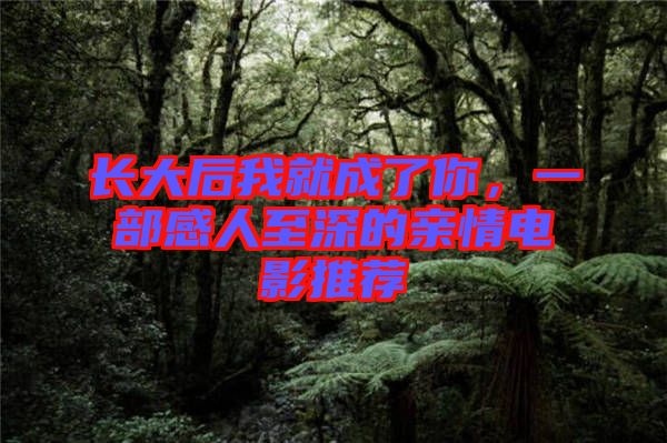 長大后我就成了你，一部感人至深的親情電影推薦
