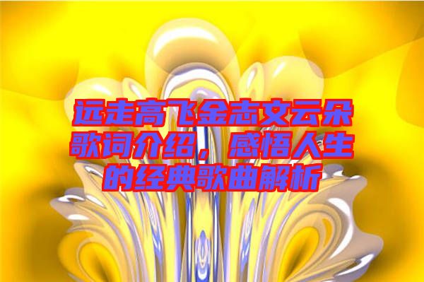 遠(yuǎn)走高飛金志文云朵歌詞介紹，感悟人生的經(jīng)典歌曲解析