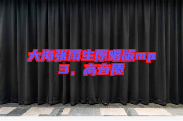 大海張雨生原唱版mp3，高音質(zhì)